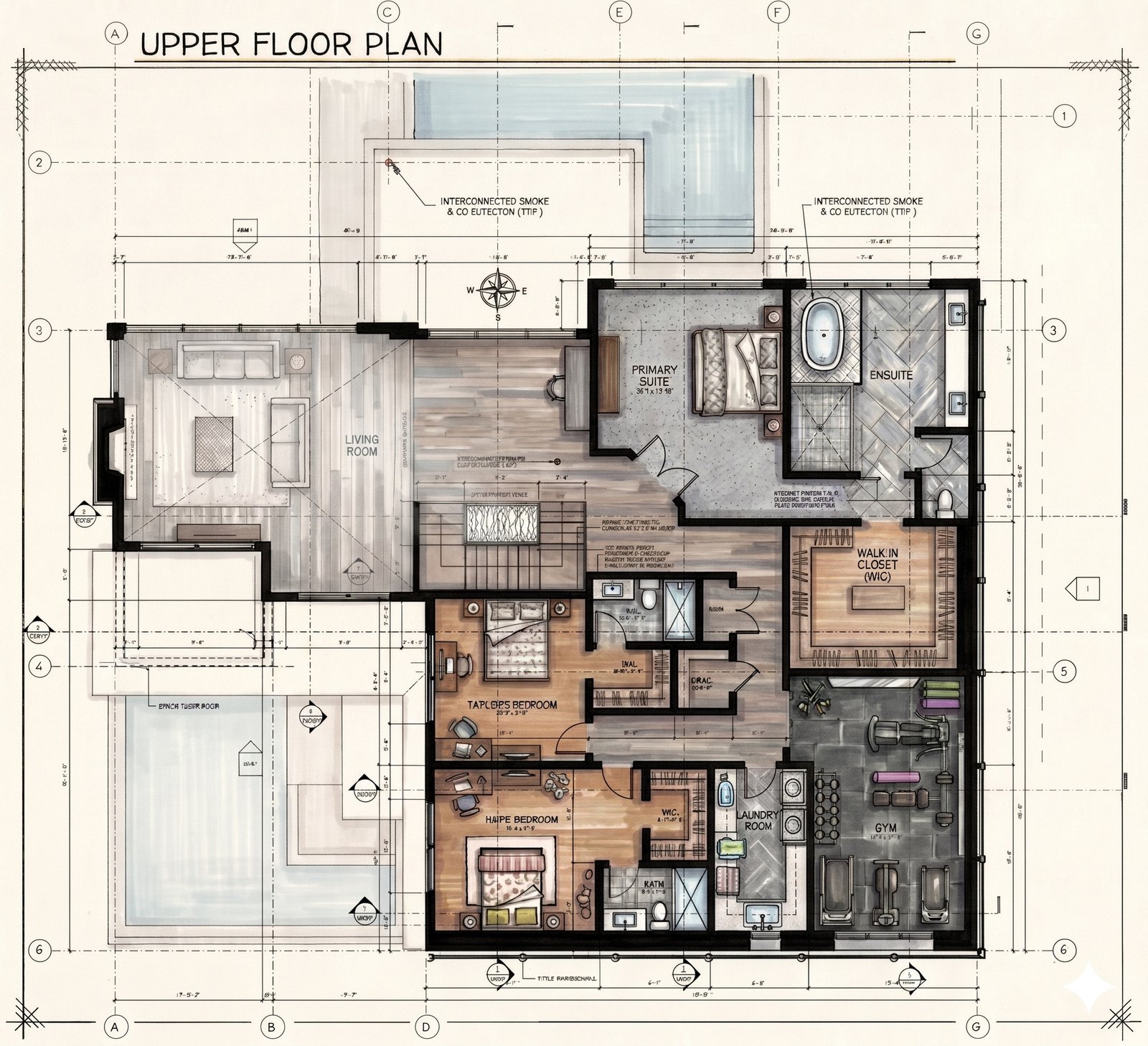 Upper floor plan