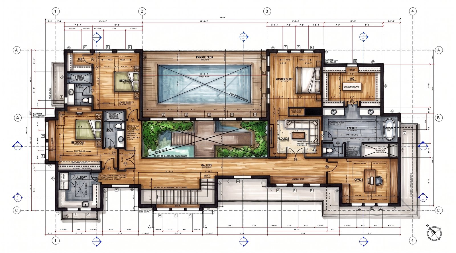 Upper floor plan